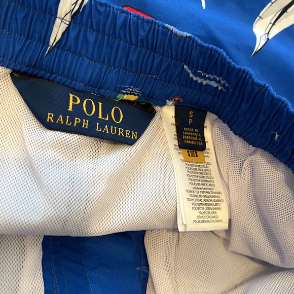 Brand New Ralph Lauren’s Polo Men’s Blue Nautical Swimwear with 3 pocket front! - Picture 9 of 9